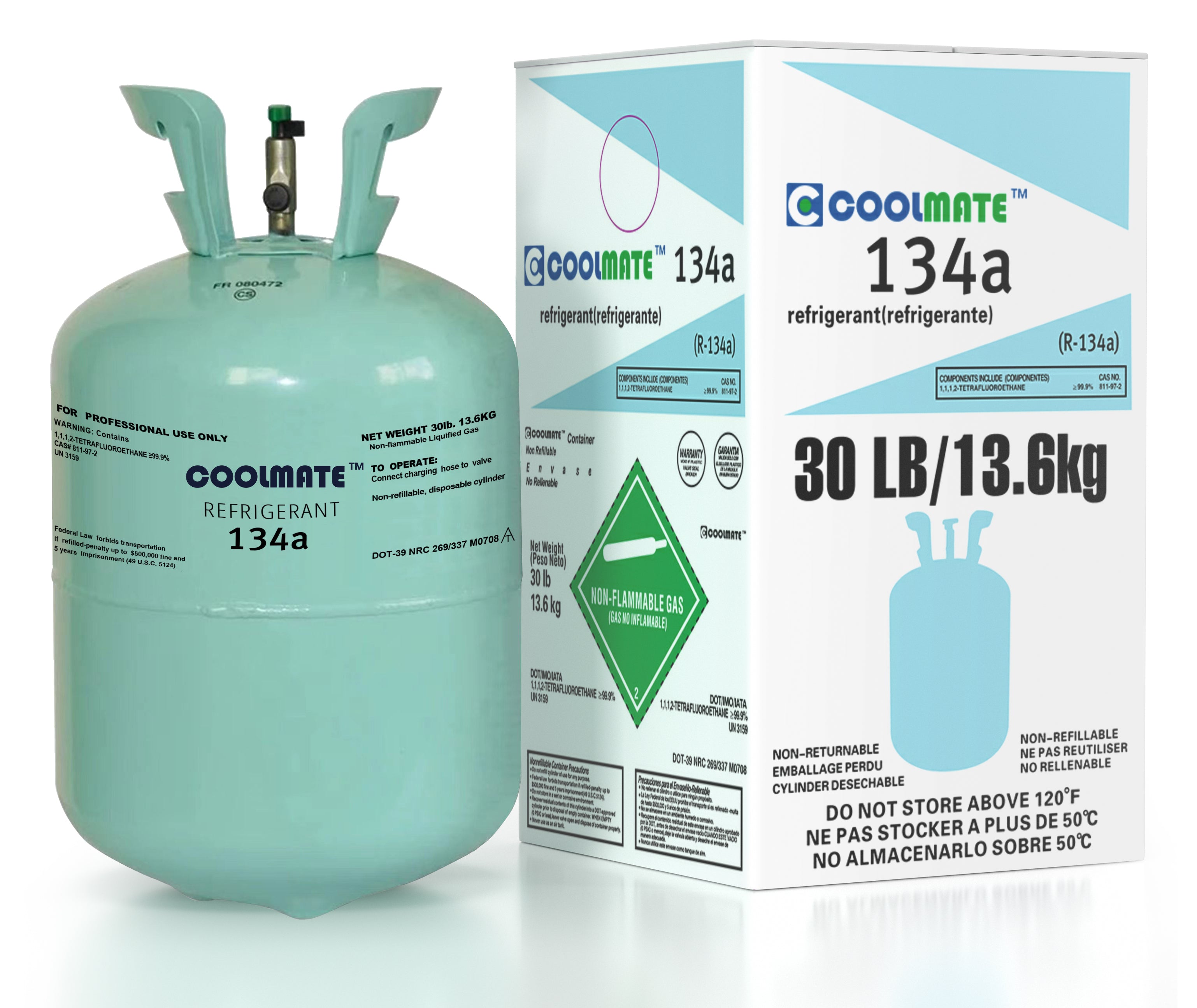 R-134A Refrigerant 30LB|CoolmateGas Refrigerant - Image 2